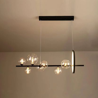 Valentina Gorgeous Metal Glass Chandelier Living Room Dining Room