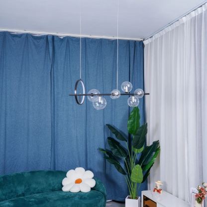 Valentina Gorgeous Metal Glass Chandelier Living Room Dining Room
