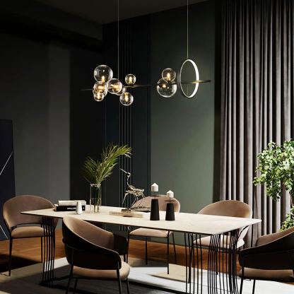 Valentina Gorgeous Metal Glass Chandelier Living Room Dining Room