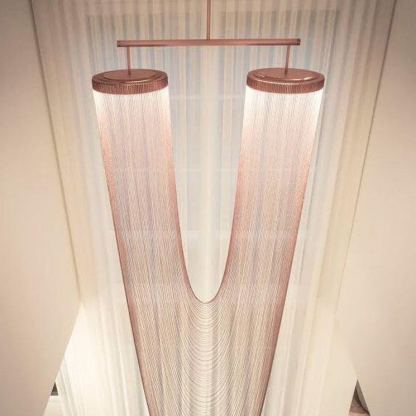 Marilyn U Shape Art Deco Metal Acrylic Pendant Light Dining Room Living Room