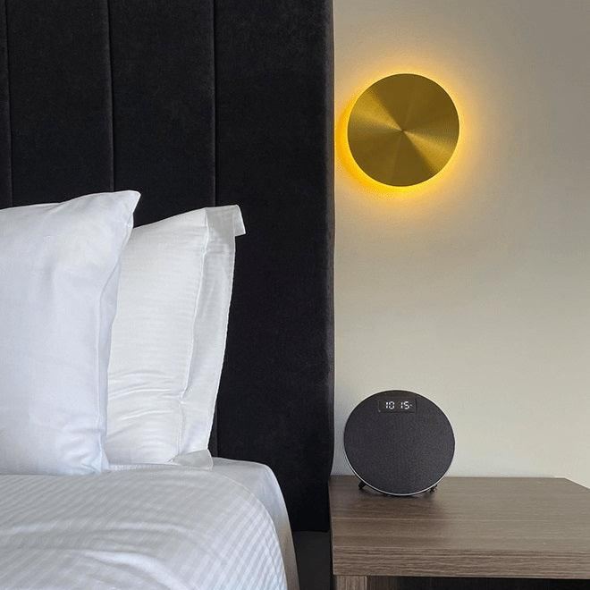 Edge Modern Round Brass Metal Wall Light Bathroom Living Room