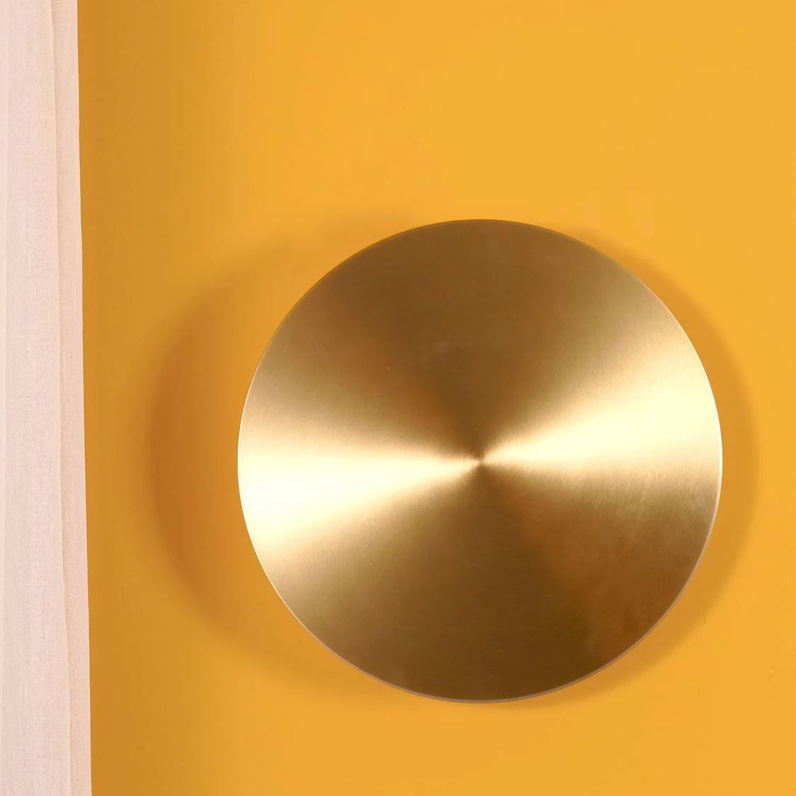 Edge Modern Round Brass Metal Wall Light Bathroom Living Room