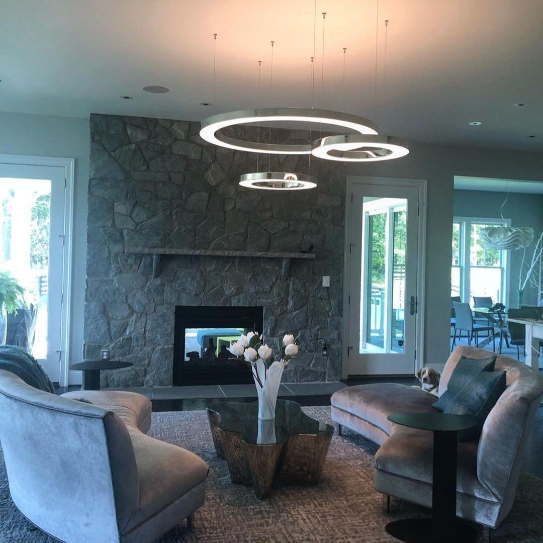 Arisha Gold Ring Contemporary Pendant Light Dining Room Living Room