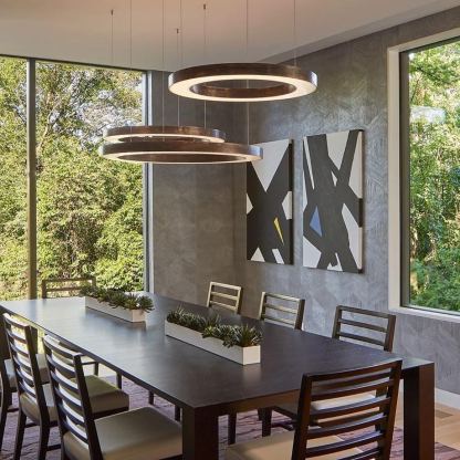 Arisha Gold Ring Contemporary Pendant Light Dining Room Living Room