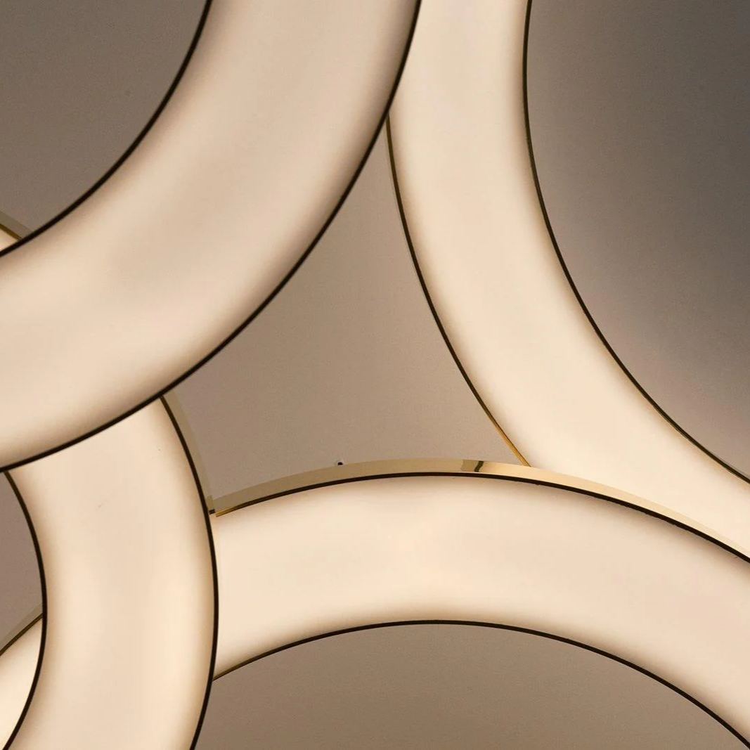 Arisha Gold Ring Contemporary Pendant Light Dining Room Living Room