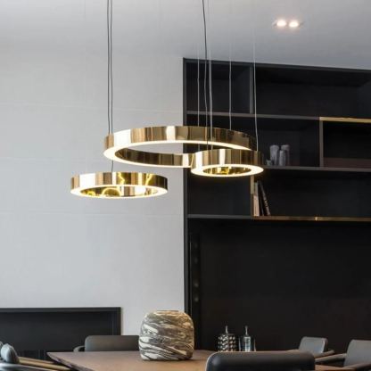 Arisha Gold Ring Contemporary Pendant Light Dining Room Living Room