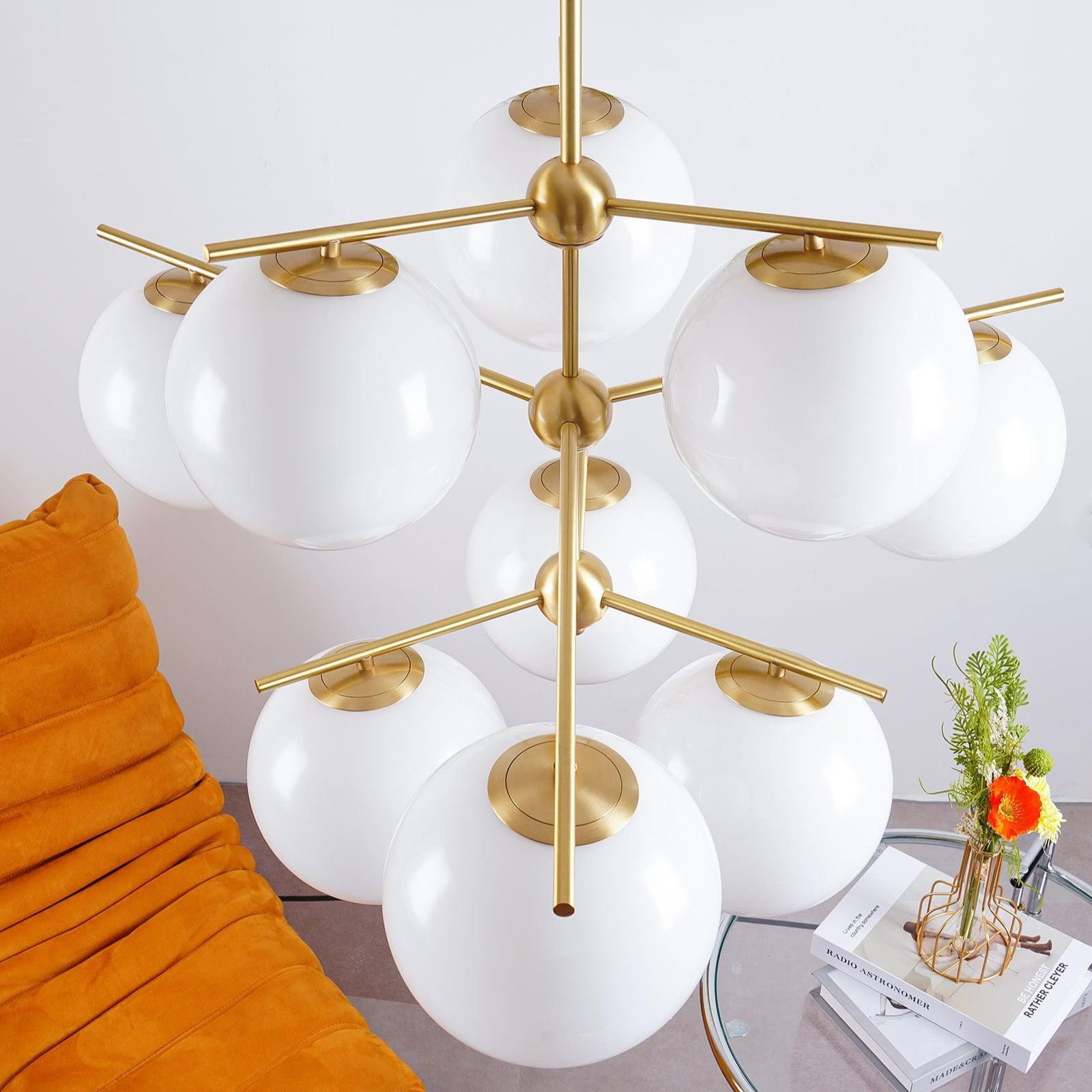 Valentina Modern Urban Brass Chandelier Living Dining Room