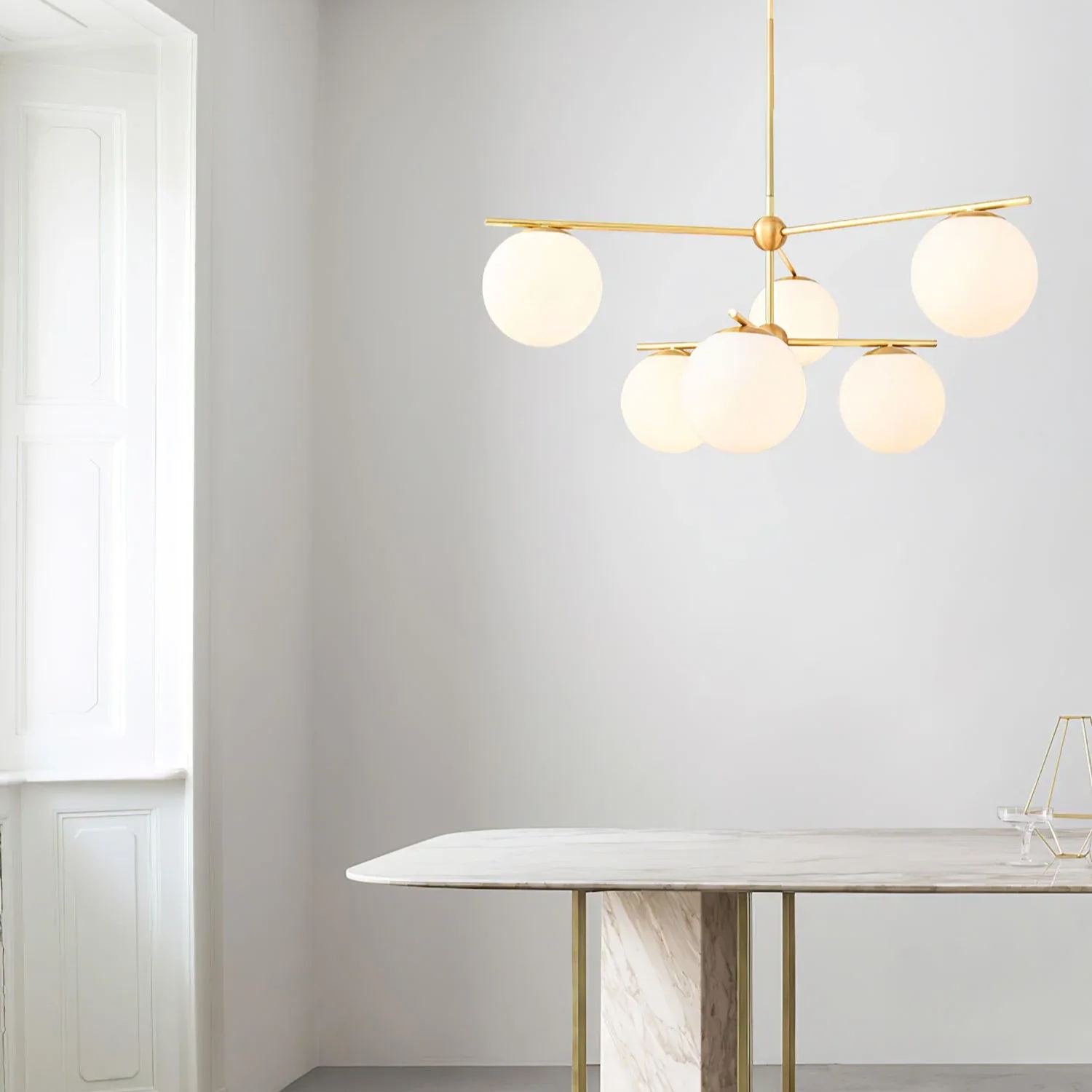 Valentina Modern Urban Brass Chandelier Living Dining Room