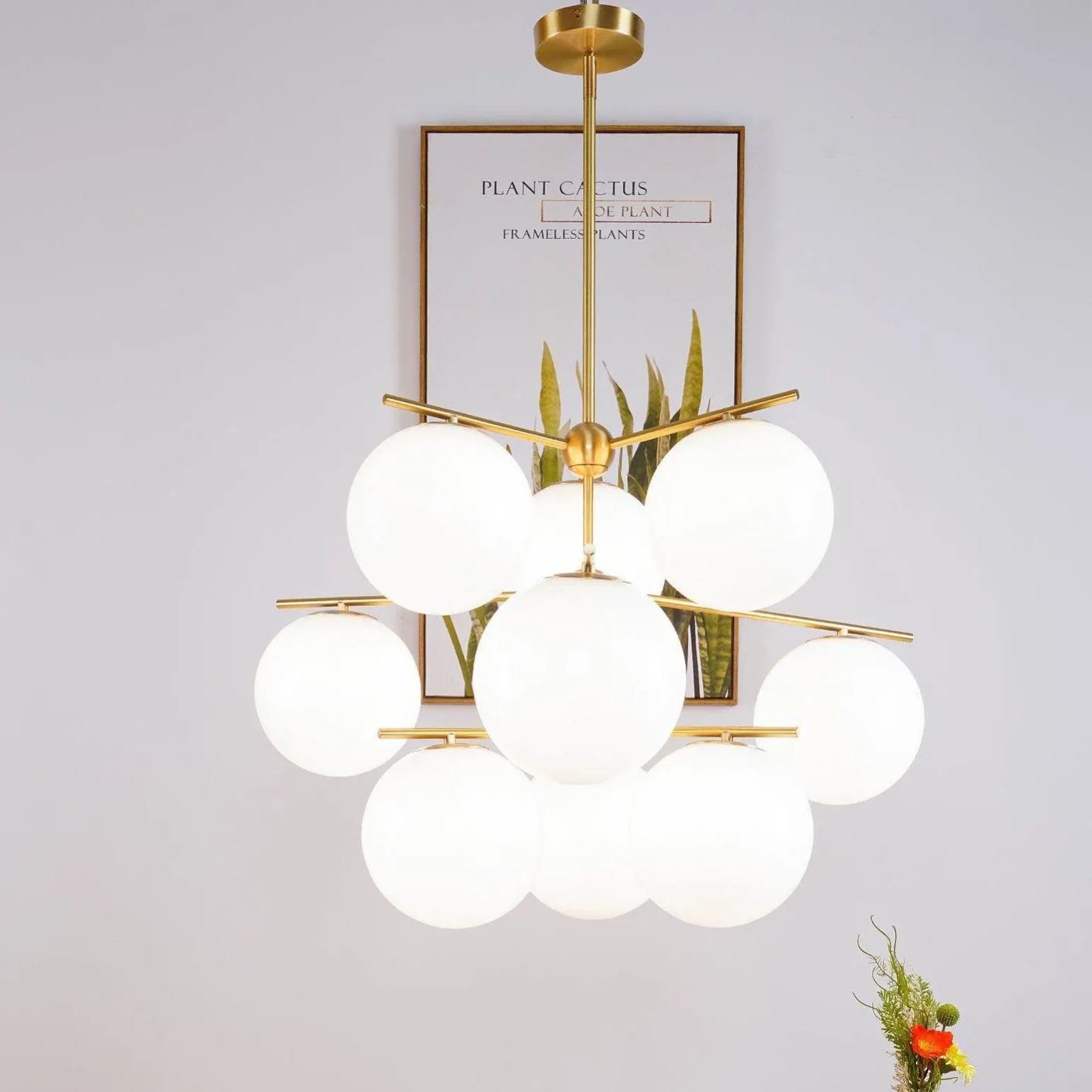 Valentina Modern Urban Brass Chandelier Living Dining Room