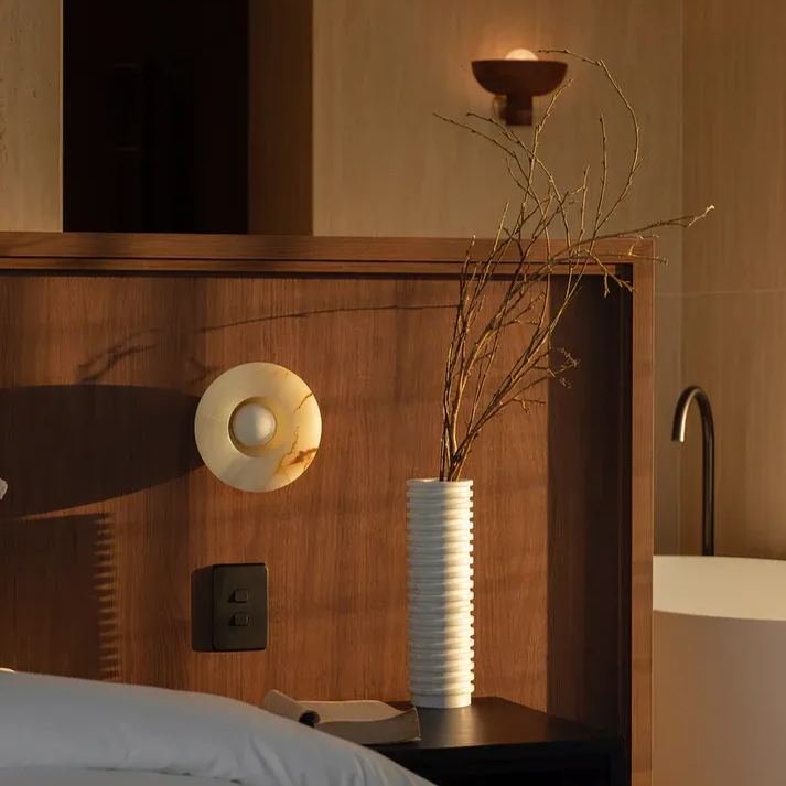 Jade Minimalism Unusual Marble Metal Wall Lamp Bedroom Dining Room