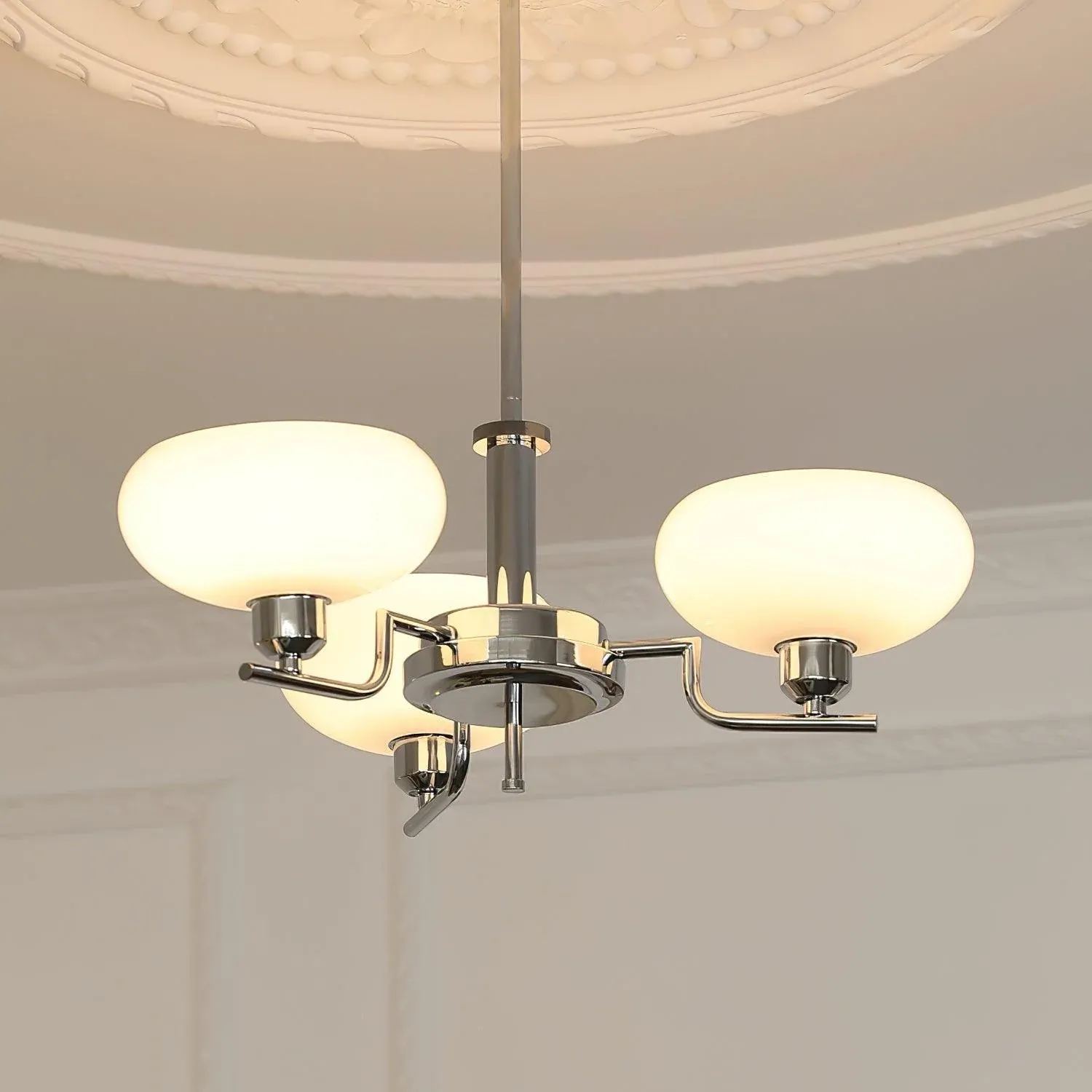 Valentina Vintage Antique Metal Glass Chandelier Living Dining Room