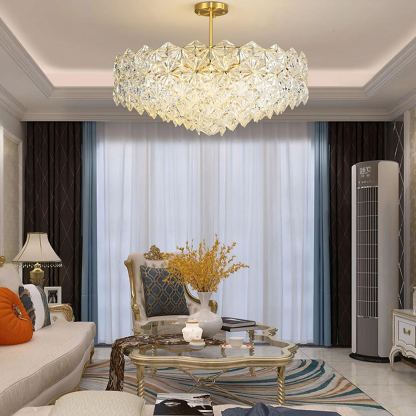 Marilyn Snowflake Gorgeous Metal Glass Chandelier Bedroom Living Room