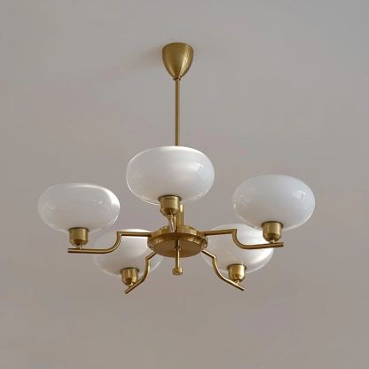 Valentina Vintage Antique Metal Glass Chandelier Living Dining Room