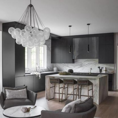Edge Modern Minimalism Metal Pendant Light Living Dining Room Bedroom