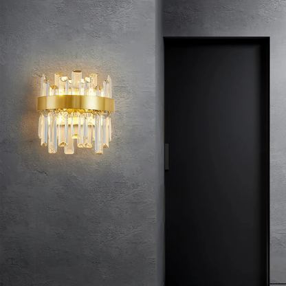 Herbert Classical Urban Crystal  Metal Wall Lamp Bedroom  Dining Room