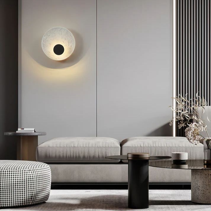 Byers Modern LED Round Resina Wall Lamp Bedroom Dining Room