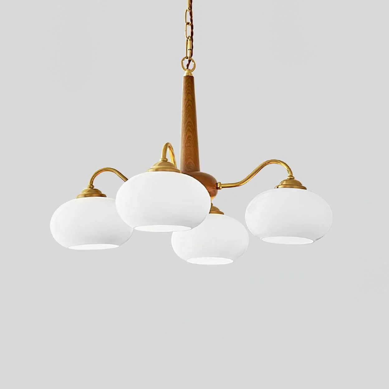 Valentina Vintage Wood Glass Chandelier Shades Living Dining Room