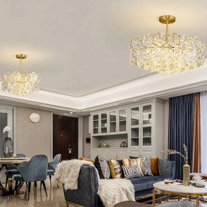 Marilyn Snowflake Gorgeous Metal Glass Chandelier Bedroom Living Room