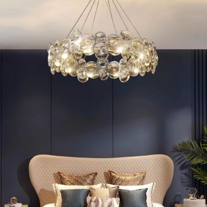Marilyn Gorgeous Round Crystal Chandelier Dining Room Living Room