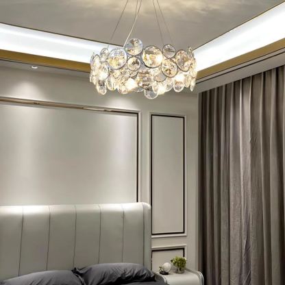 Marilyn Gorgeous Round Crystal Chandelier Dining Room Living Room