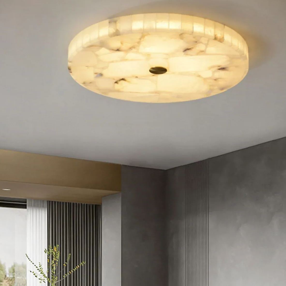 Byers Modern Minimalism LED Round Ceiling Lamp Metal  Resin Bedroom  Dining Room
