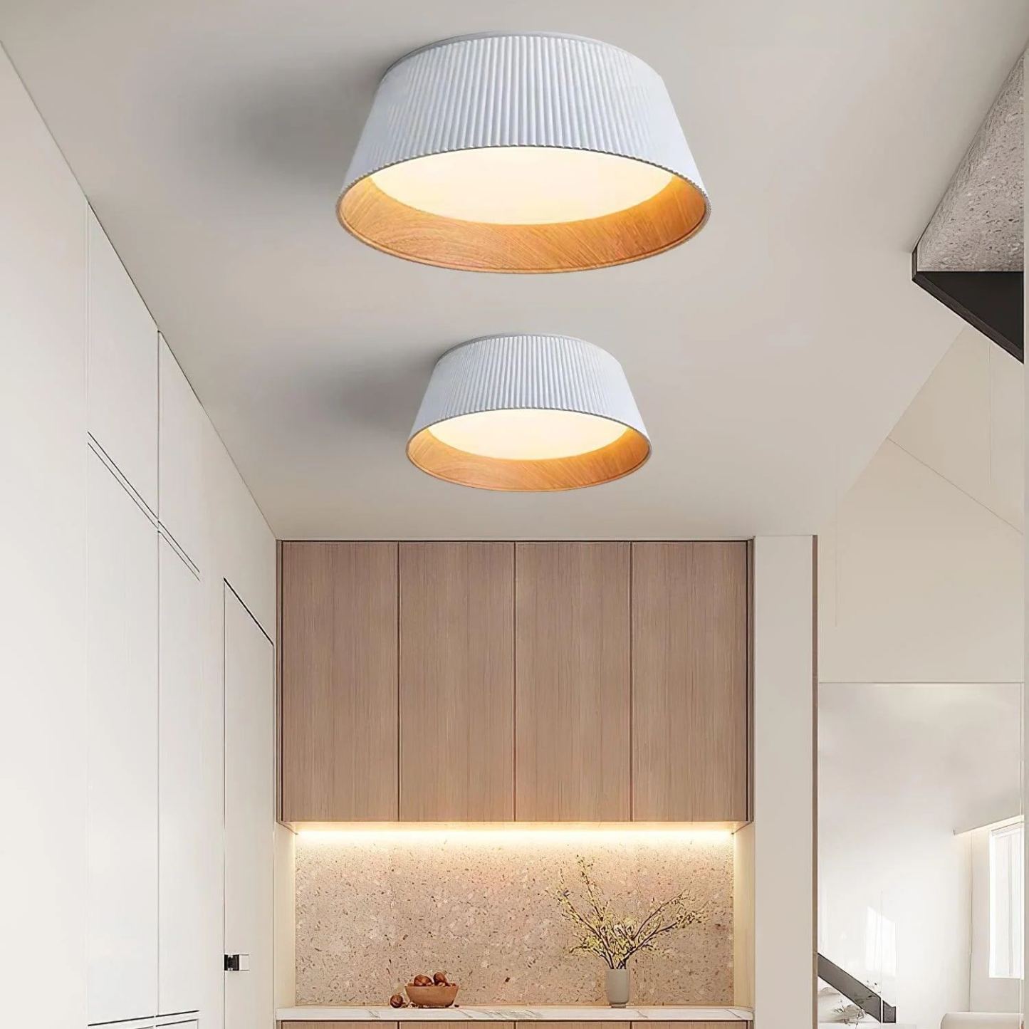 Ozawa Modern Minimalism Round Metal Ceiling Light Bedroom Hallway