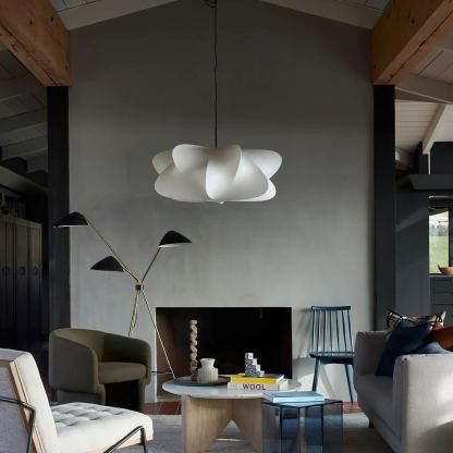 Ozawa Modern Unusual Silk Pendant Light Bedroom Dining Room