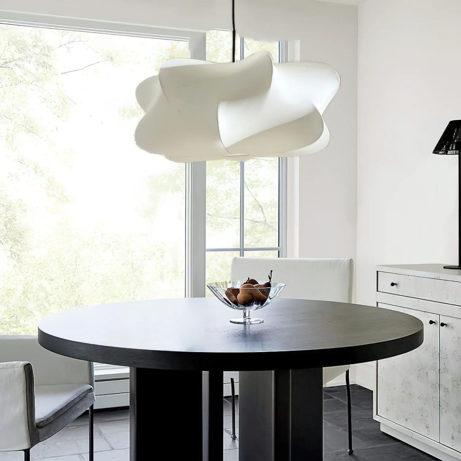 Ozawa Modern Unusual Silk Pendant Light Bedroom Dining Room
