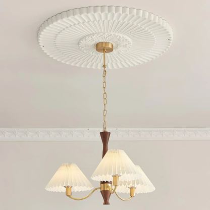 Valentina Vintage Pleated Fabric Chandelier Shades  Living Dining Room