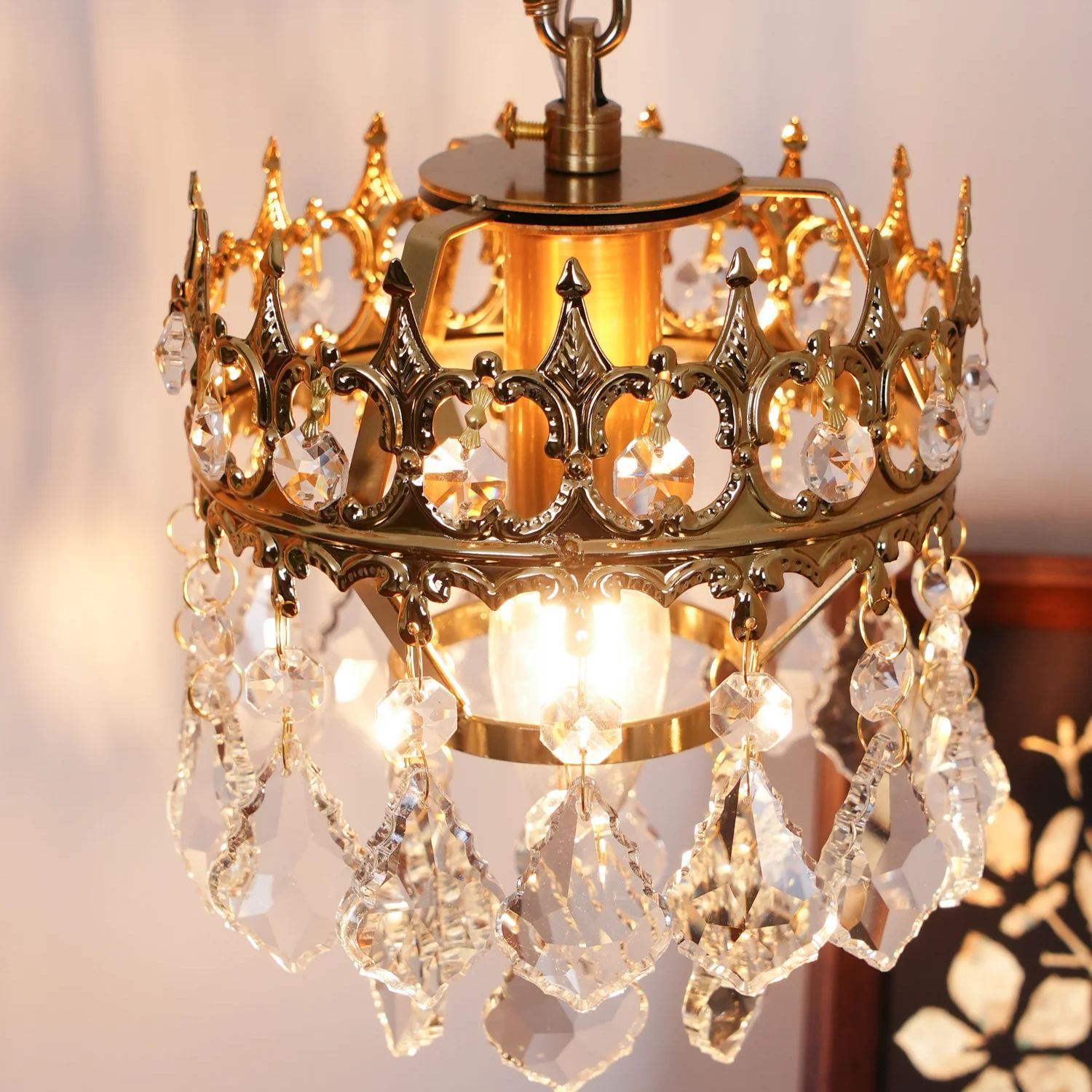 Alessio Classical Crystal Crown Wall Lamp Bathroom Kitchen