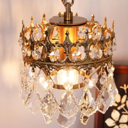 Alessio Classical Crystal Crown Wall Lamp Bathroom Kitchen