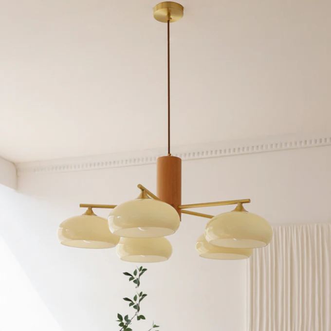 Valentina Modern Metal Glass Elliptical Pendant Light Shades Living Dining Room