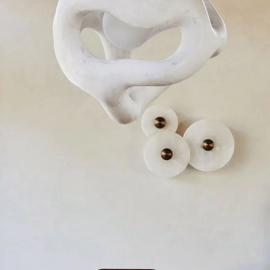 Jade Modern Metal Alabaster Wall Lamp Dining Room Bedroom