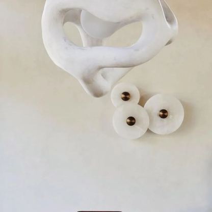 Jade Modern Metal Alabaster Wall Lamp Dining Room Bedroom