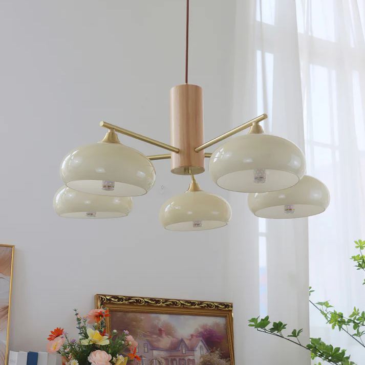 Valentina Modern Metal Glass Elliptical Pendant Light Shades Living Dining Room