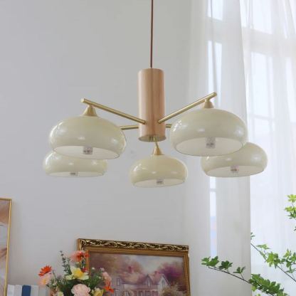 Valentina Modern Metal Glass Elliptical Pendant Light Shades Living Dining Room