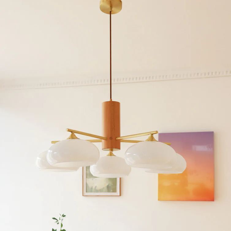 Valentina Modern Metal Glass Elliptical Pendant Light Shades Living Dining Room