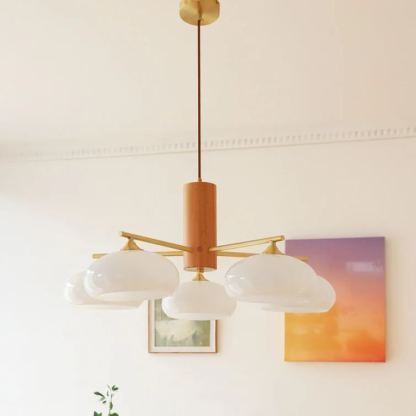 Valentina Modern Metal Glass Elliptical Pendant Light Shades Living Dining Room