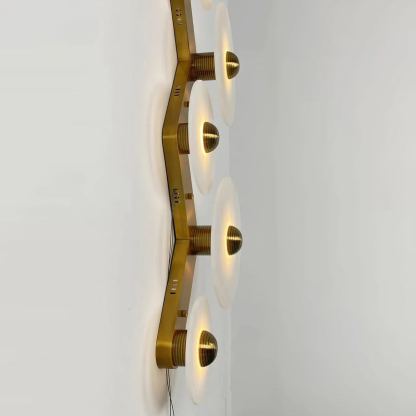 Jade Modern Metal Alabaster Wall Lamp Dining Room Bedroom
