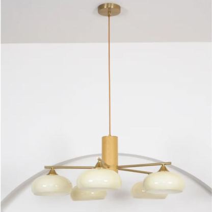 Valentina Modern Metal Glass Elliptical Pendant Light Shades Living Dining Room