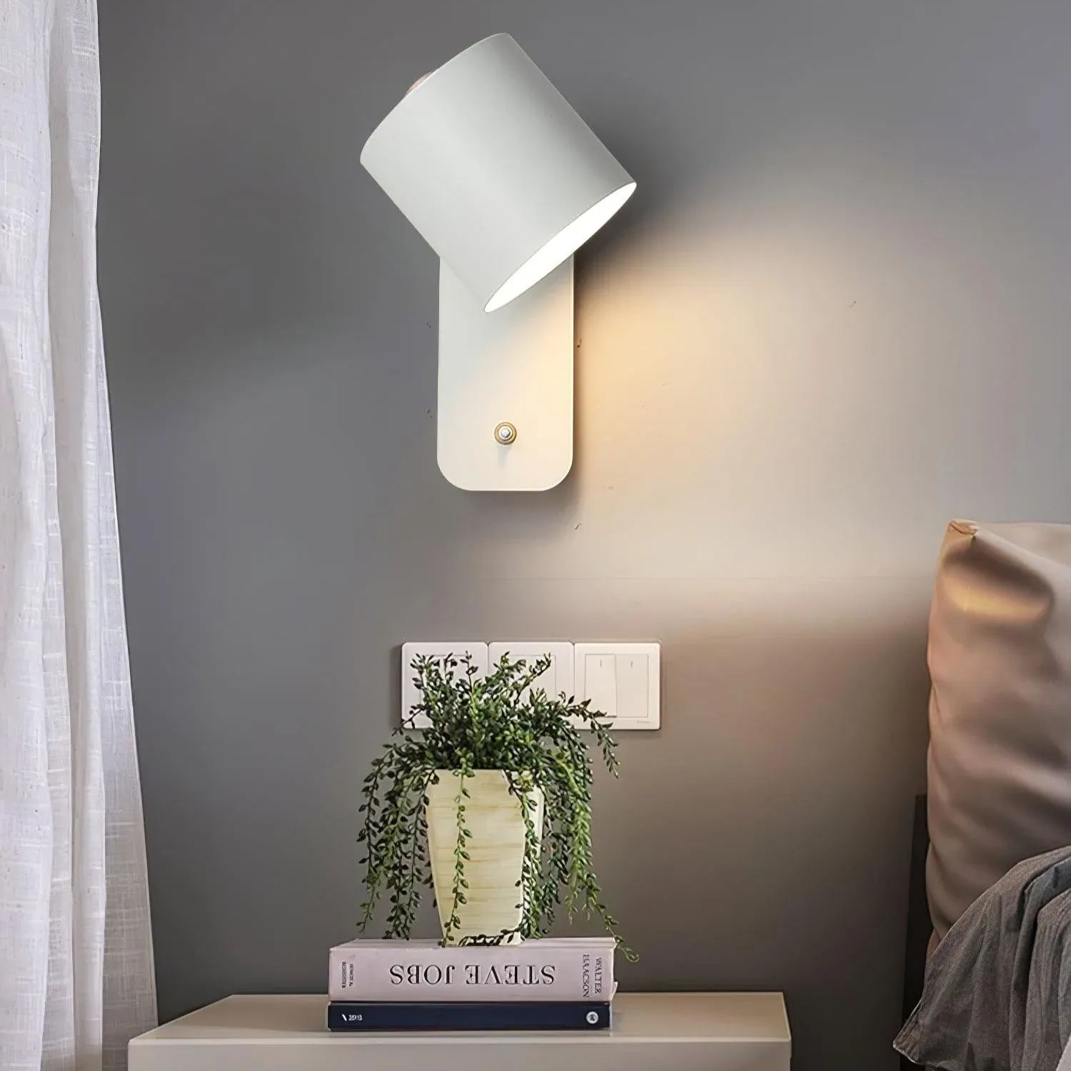 Edge Modern Minimalism Metal Wall Light Bedroom Hallway Study Room