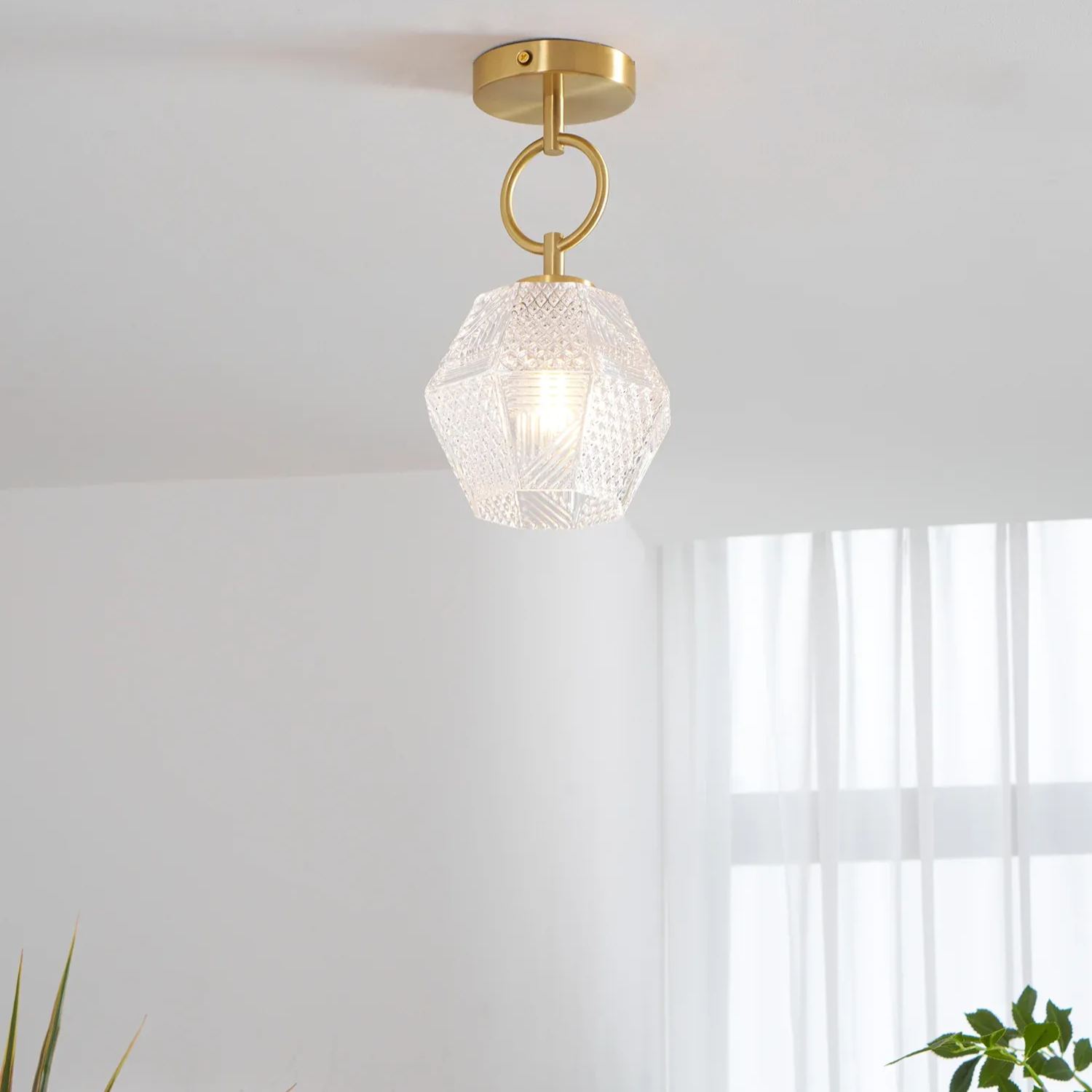 Alessio Vintage Luxury Glass Ceiling Light Shades Bedroom Hallway