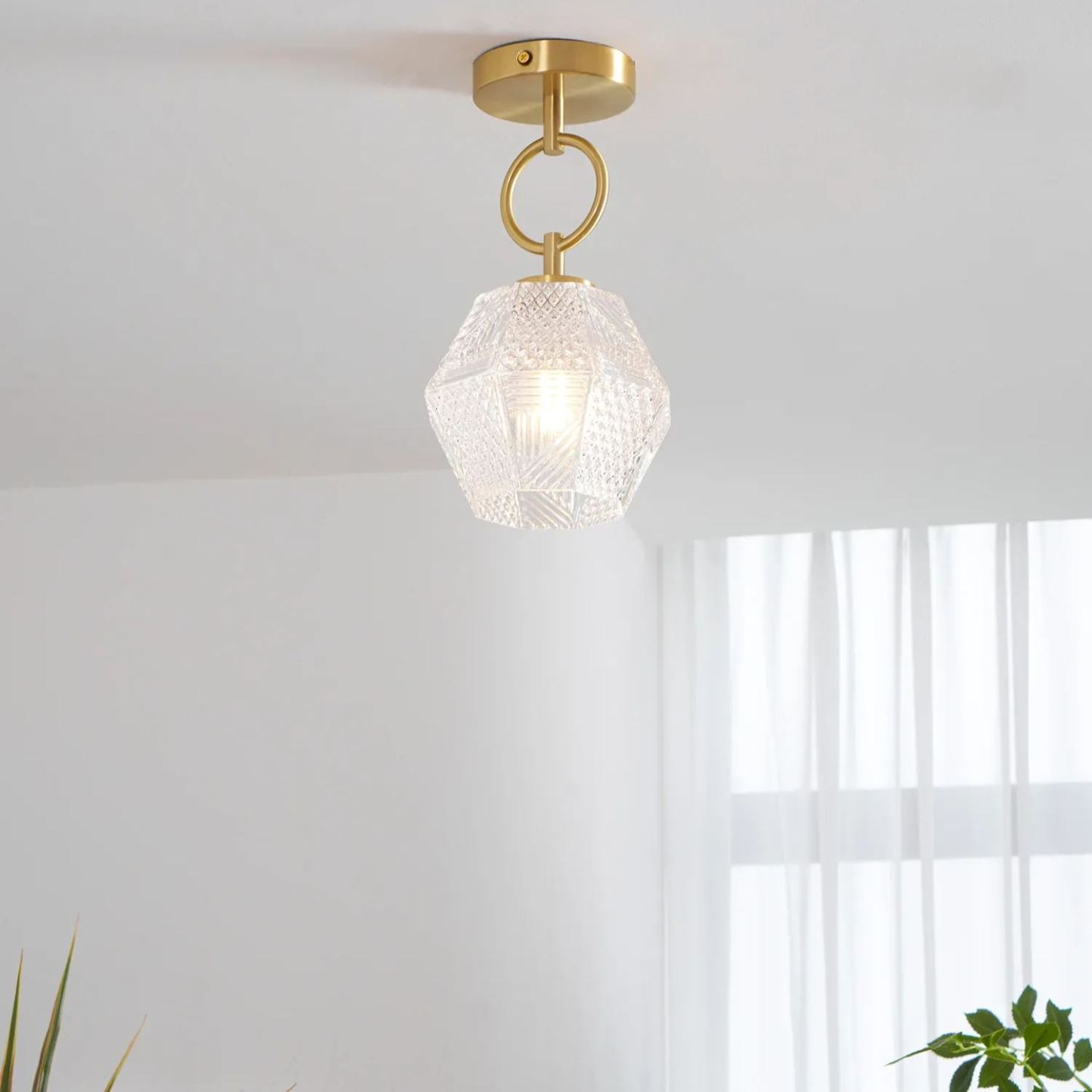 Alessio Vintage Luxury Glass Ceiling Light Shades Bedroom Hallway