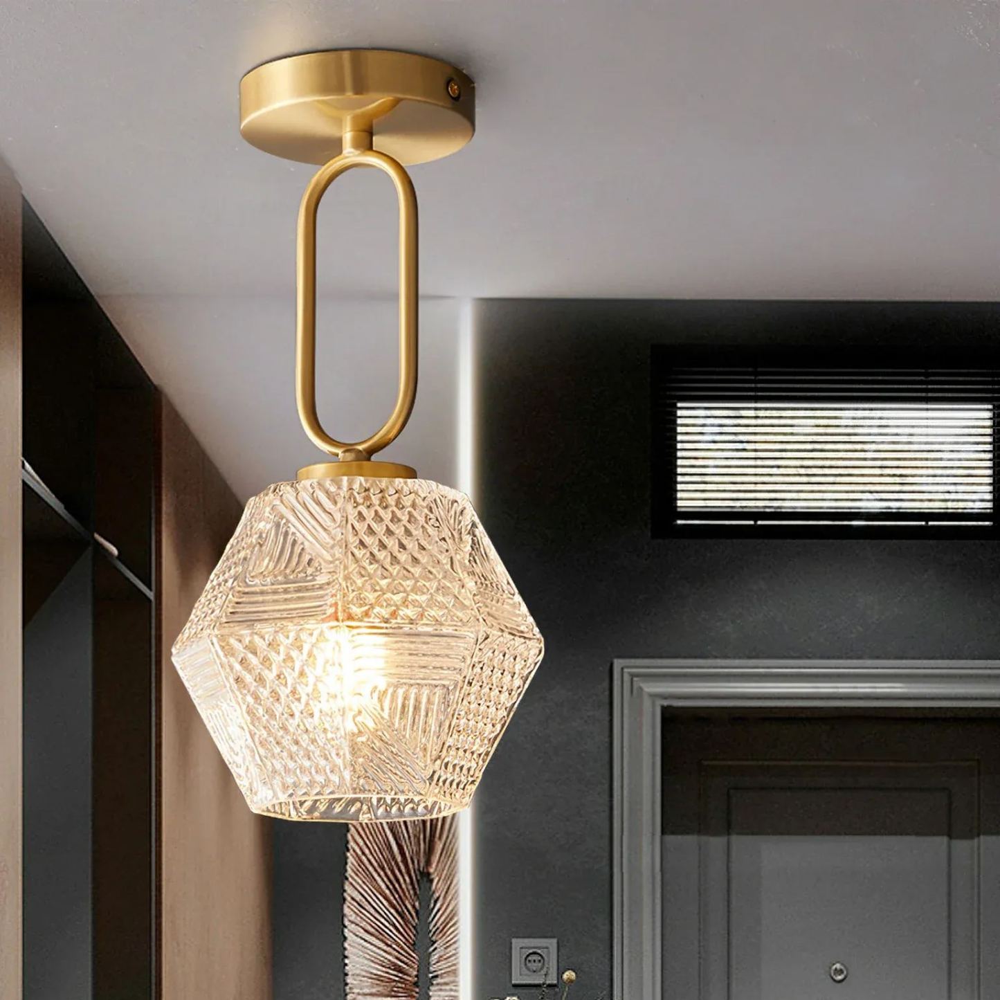 Alessio Vintage Luxury Glass Ceiling Light Shades Bedroom Hallway