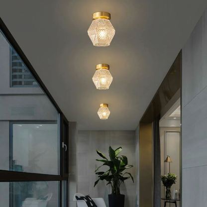 Alessio Vintage Luxury Glass Ceiling Light Shades Bedroom Hallway