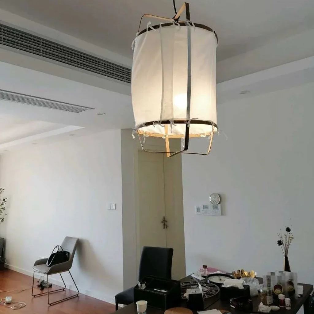 Ozawa Modern Cottage Fabric Pendant Light Shades Living Dining Room Bedroom