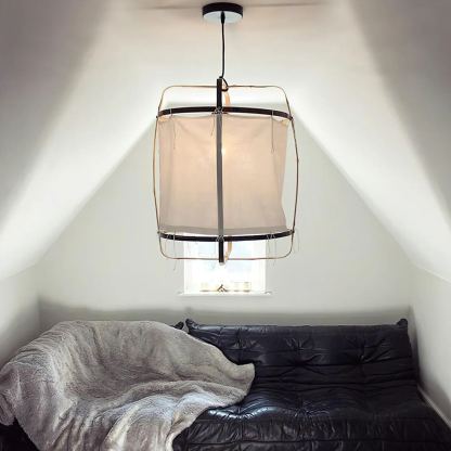 Ozawa Modern Cottage Fabric Pendant Light Shades Living Dining Room Bedroom