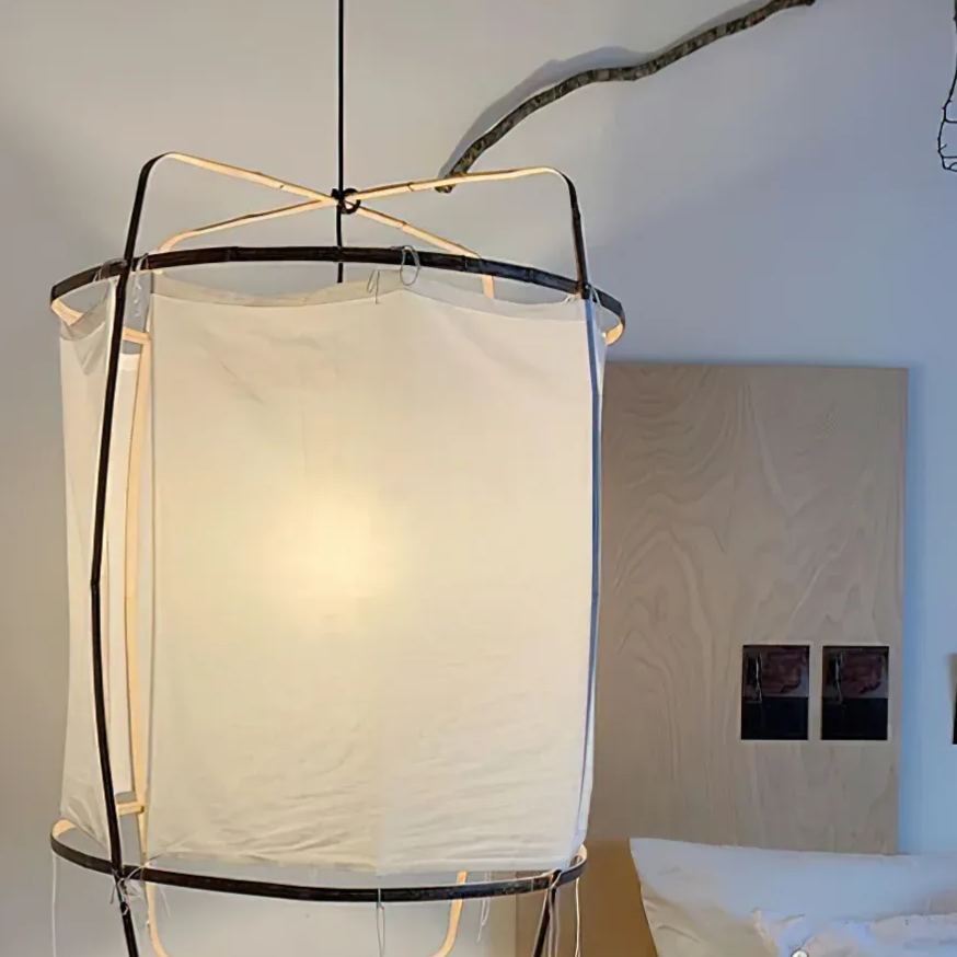 Ozawa Modern Cottage Fabric Pendant Light Shades Living Dining Room Bedroom