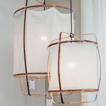 Ozawa Modern Cottage Fabric Pendant Light Shades Living Dining Room Bedroom