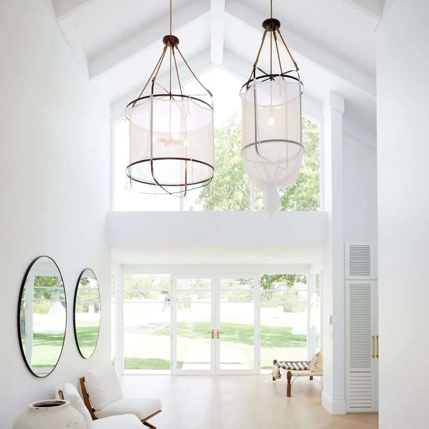 Renée Modern Cottage Fabric Pendant Light Shades Living Room Bedroom